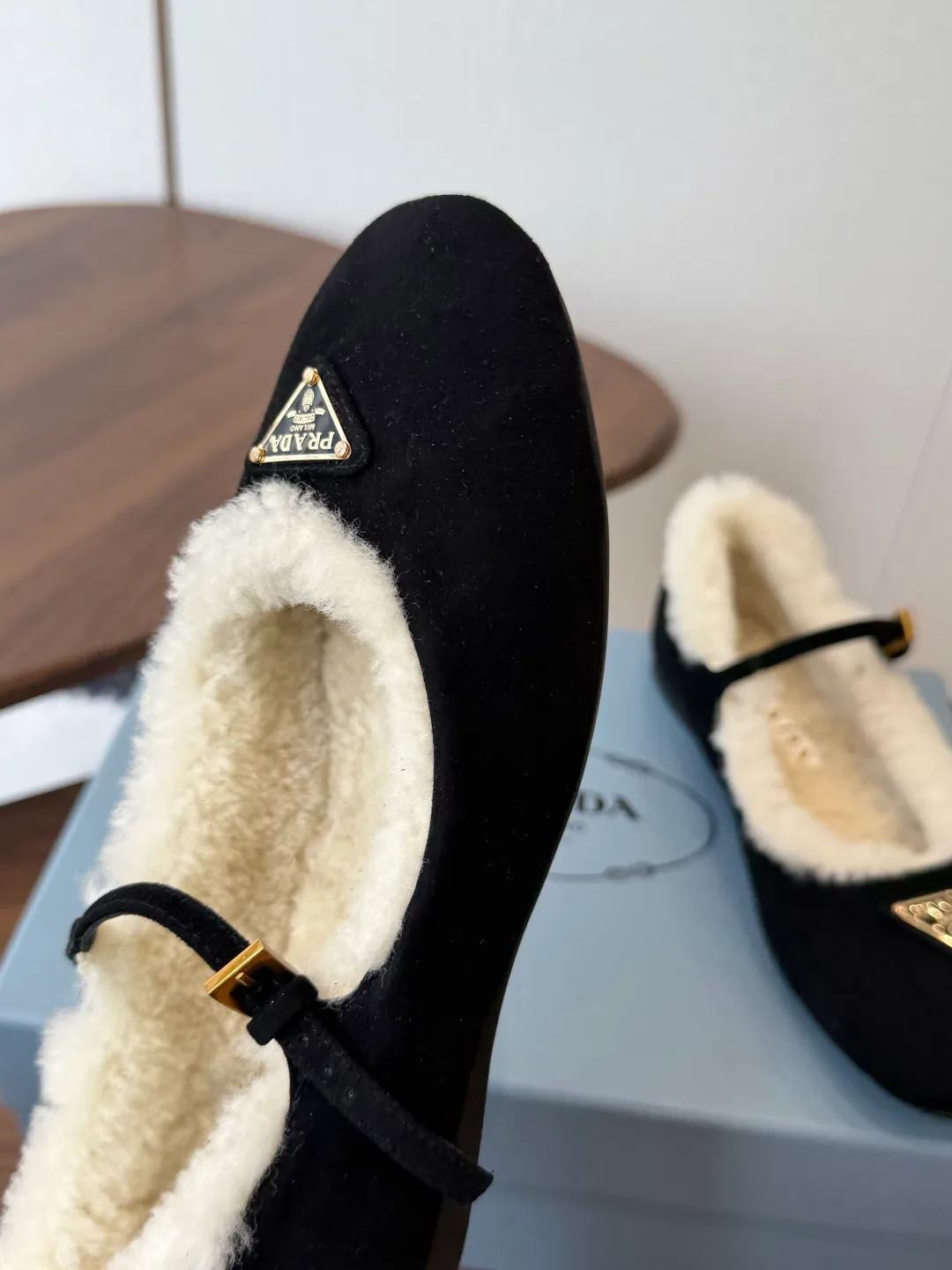 Prada Buckle Mary Jane Shoes in Black · view 6