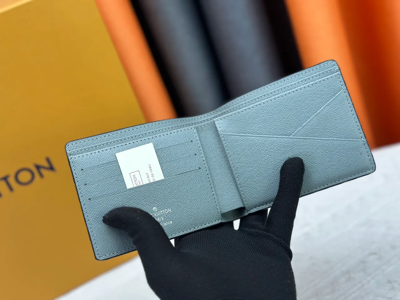 Louis Vuitton Check Wallet in Grey · view 4