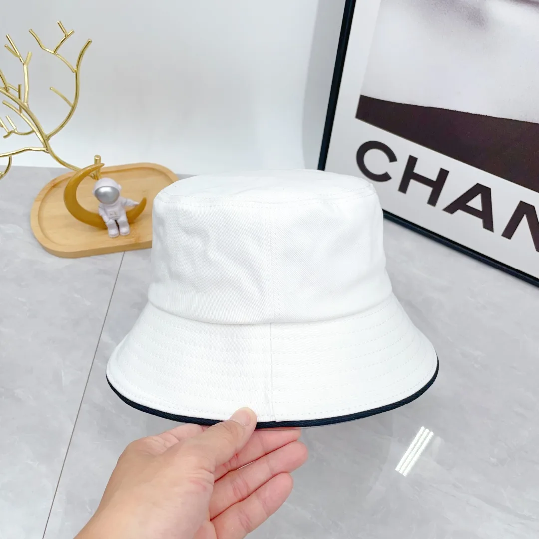 Chanel Bucket Hat in White & Blue & Black · view 7