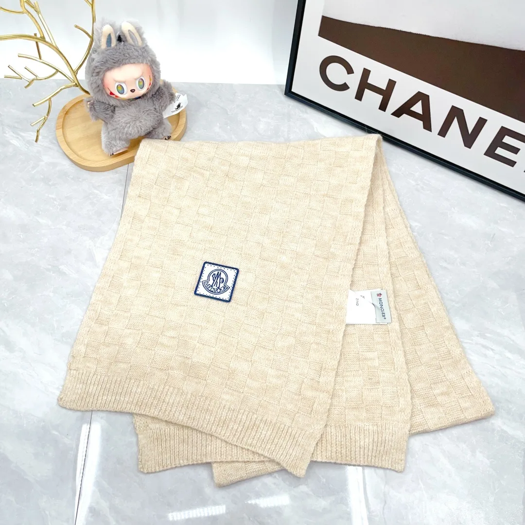 Moncler Wool Beanie, Scarf and Gloves Set in White · view 8