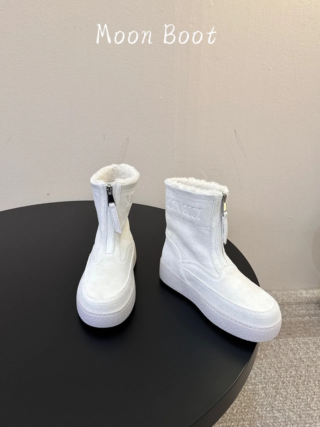 Moon Boot Ankle Boots in White · view 2
