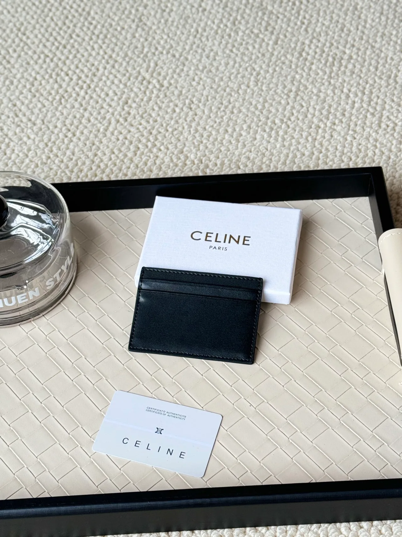 Celine Smooth Cardholder in Black · view 2