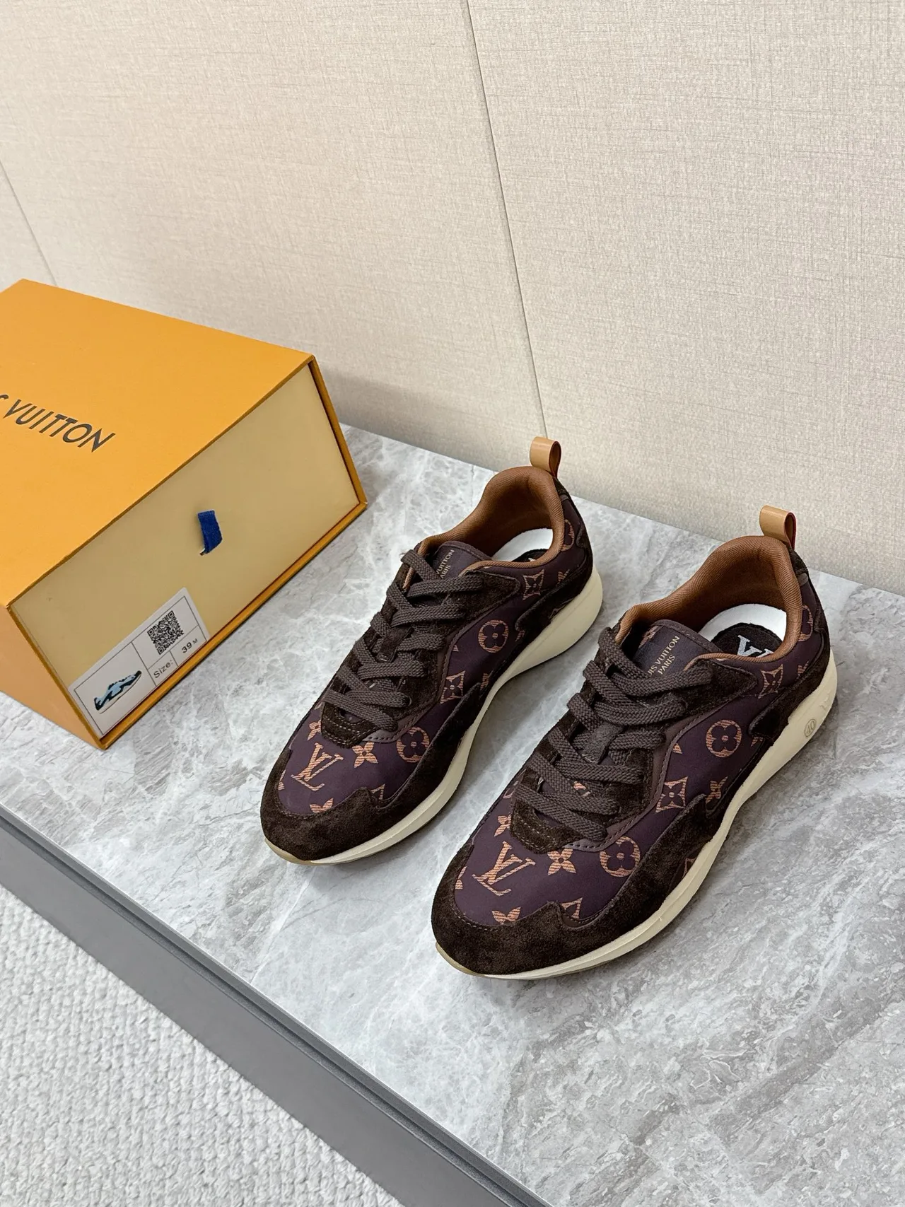 Louis Vuitton Nylon Sneakers in Brown · view 1