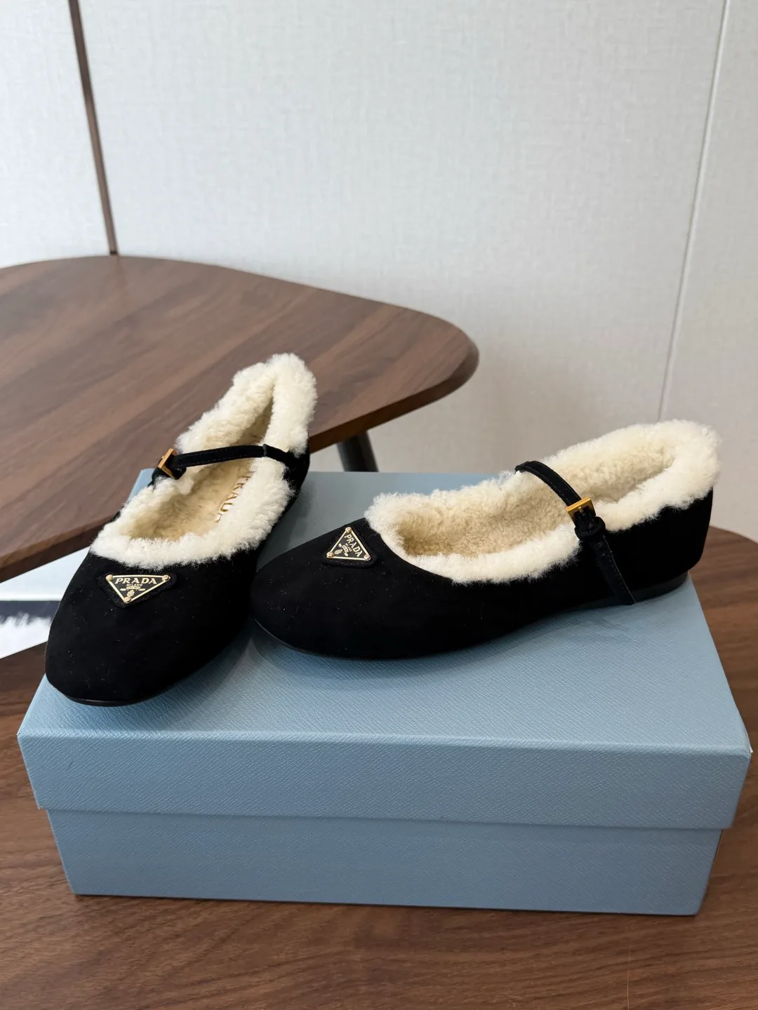 Prada Buckle Mary Jane Shoes in Black · view 3