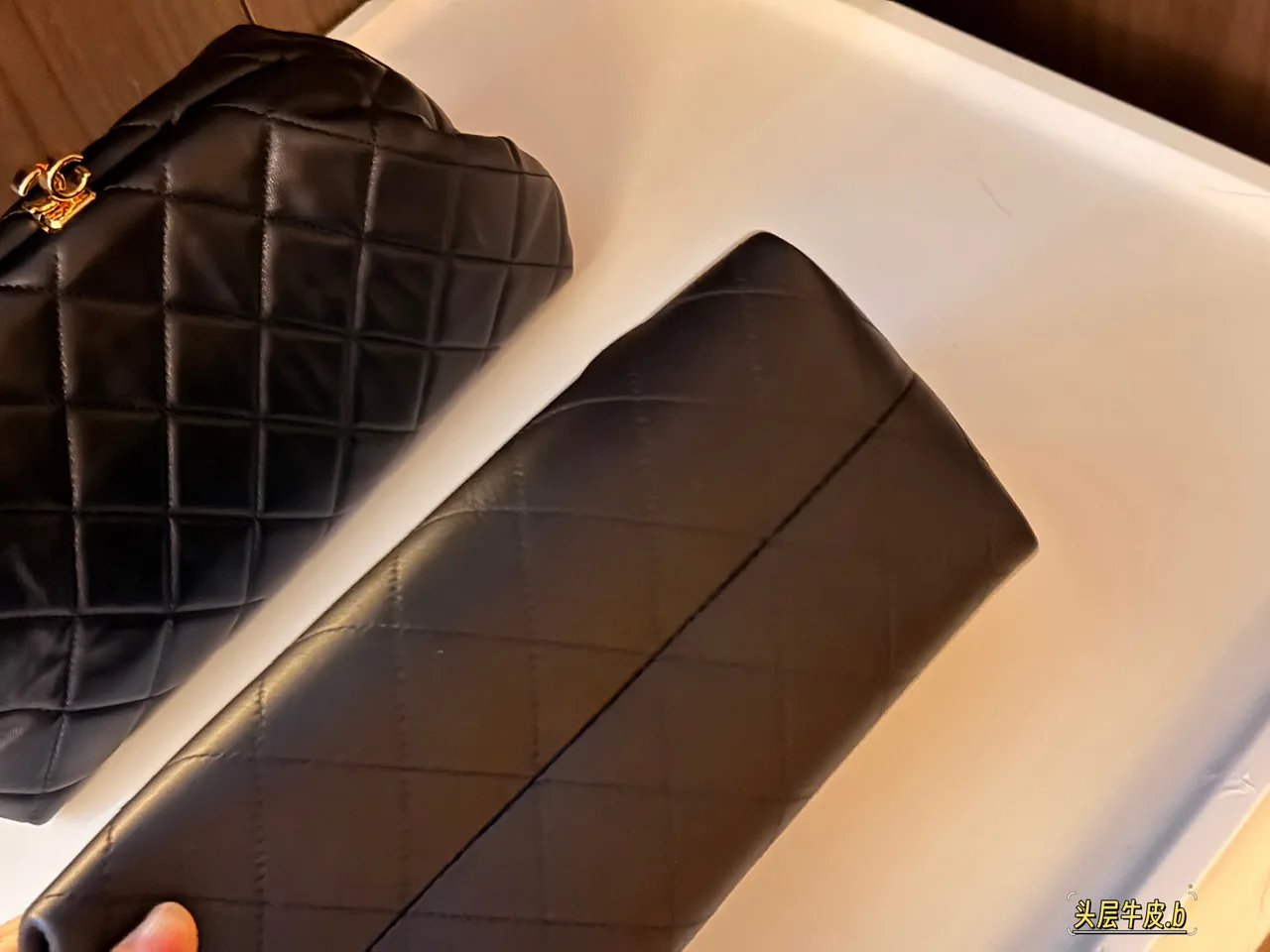 Chanel Quilted Glossy Frame Clutch in Black · view 7