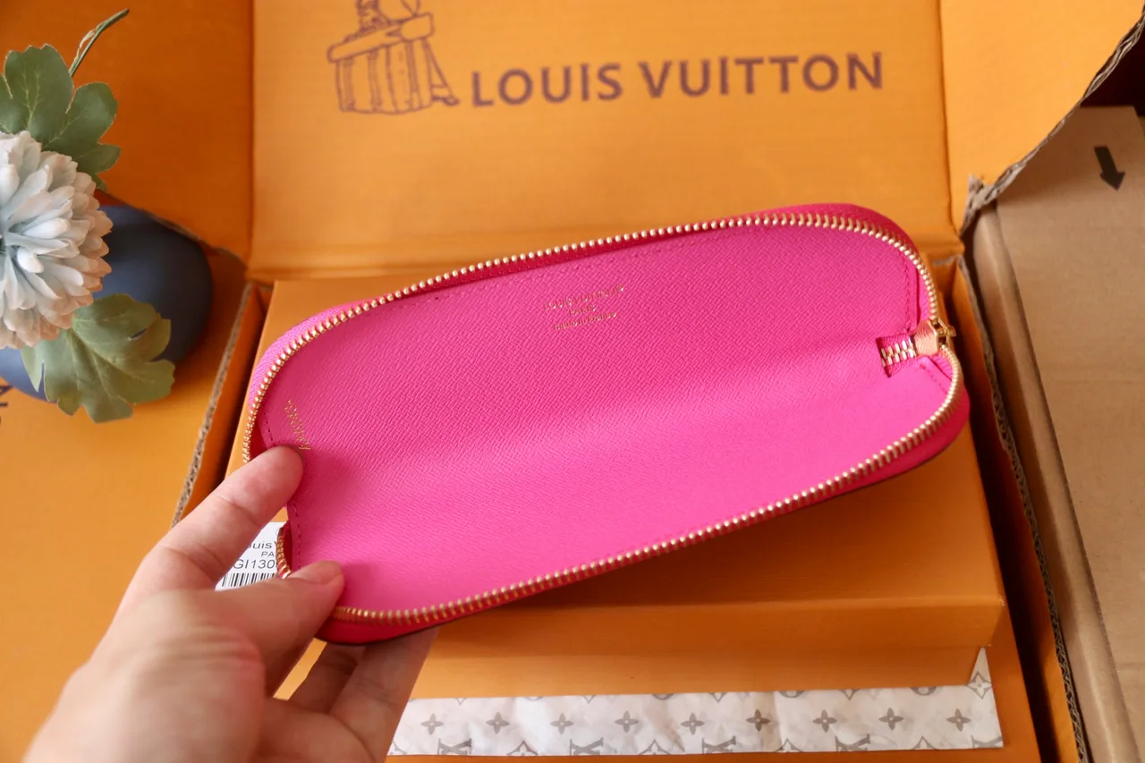 Louis Vuitton Canvas Smooth Zip Pencil Case in Brown · view 7