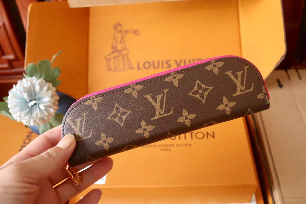 Louis Vuitton Canvas Smooth Zip Pencil Case in Brown · view 3
