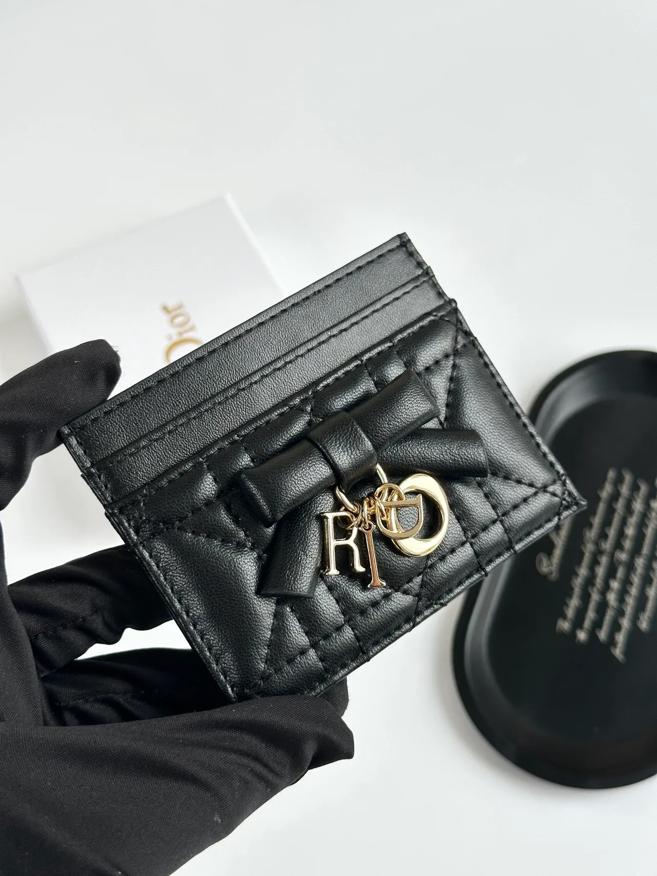 Dior Calfskin Cardholder in Black · view 5