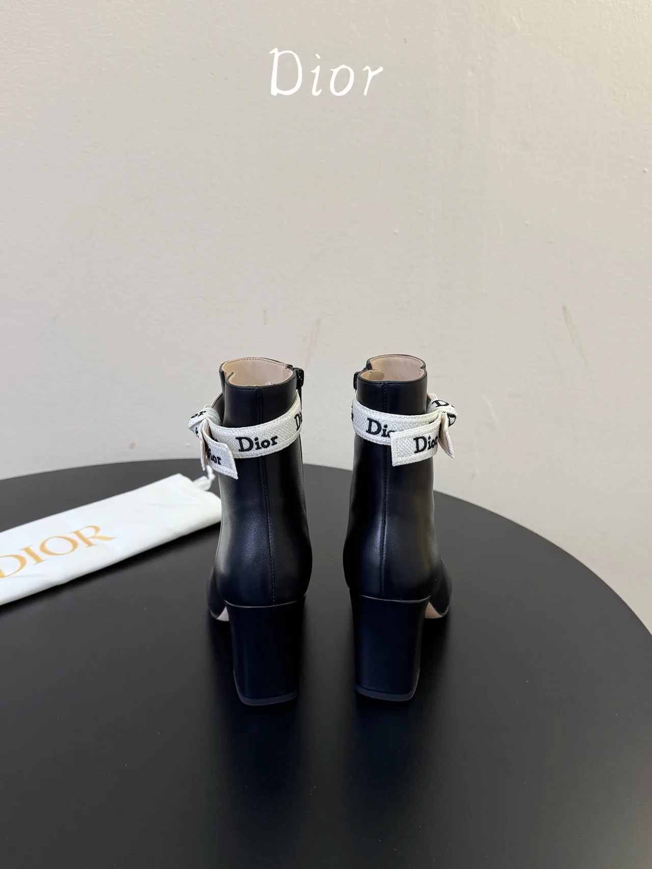 Dior Cowhide Glossy Ankle Boots in Black · view 6