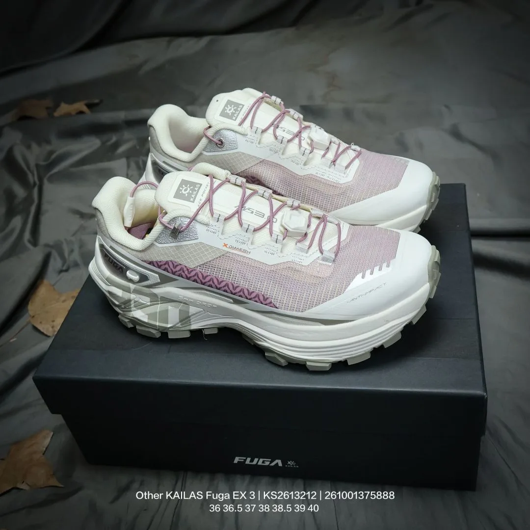 Kailas Fuga EX 3 trail sneakers in White & Orange & Black · view 8