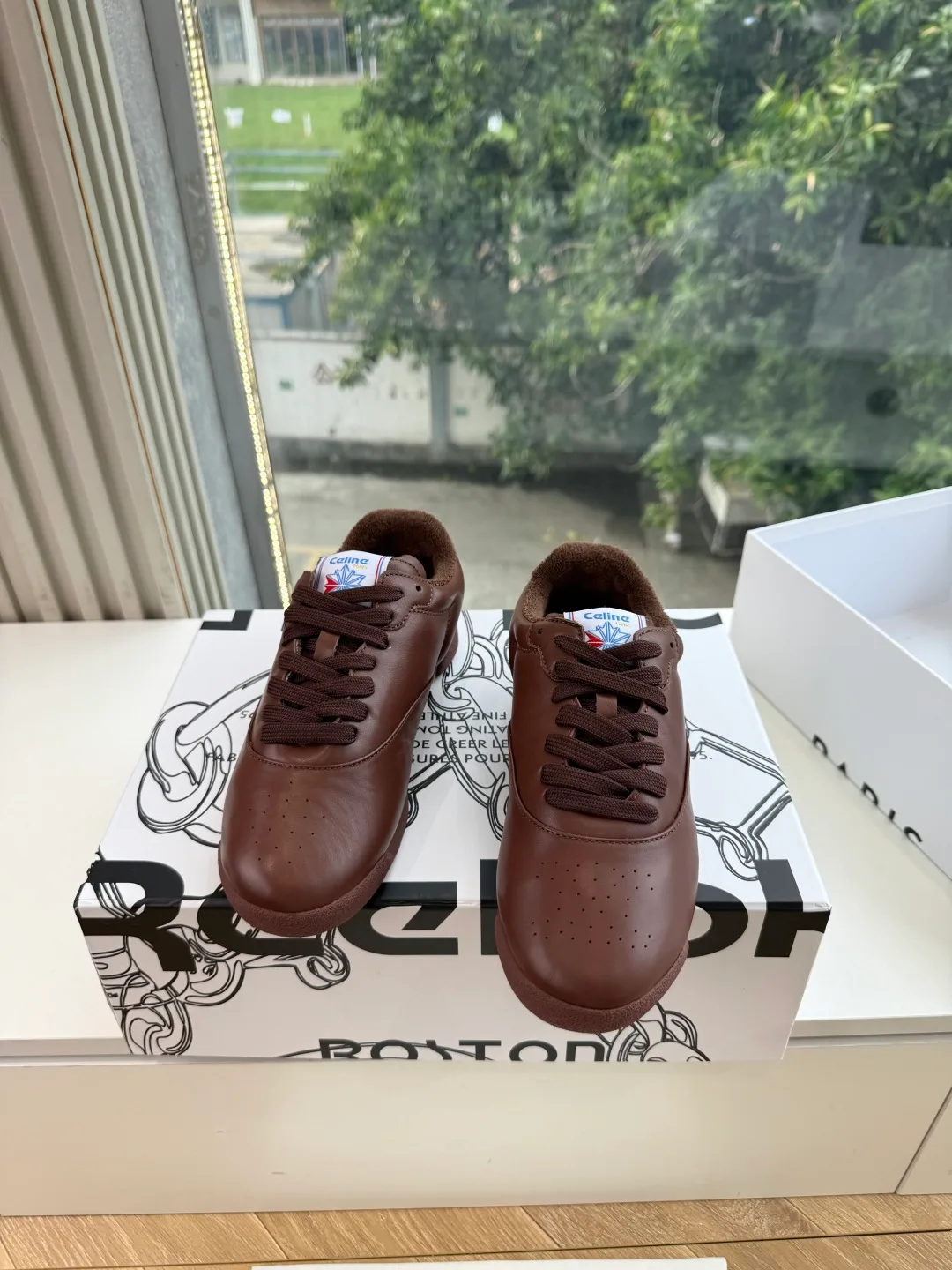 Celine Cowhide Sneakers in Brown · view 1