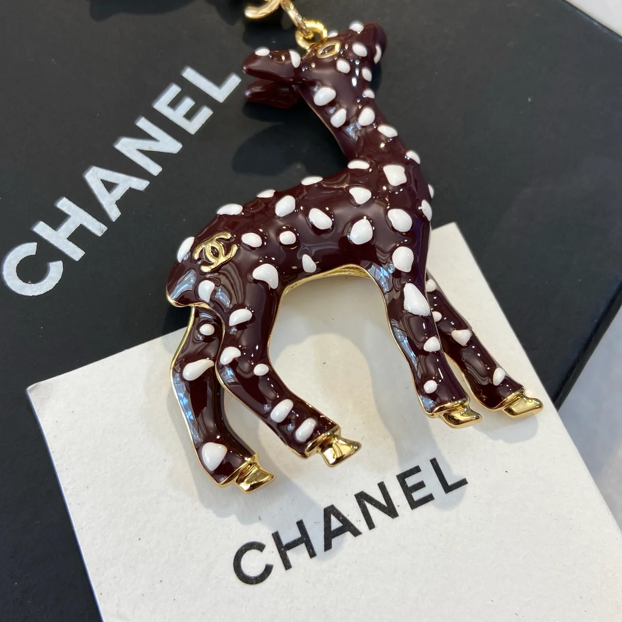 Chanel Deer key charm in Brown & Gold · view 3
