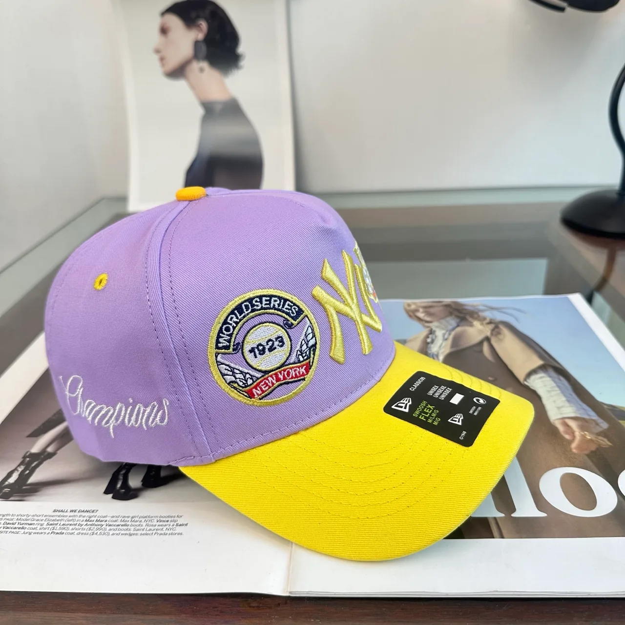 New Era Embroidered Baseball Cap in Purple · view 2