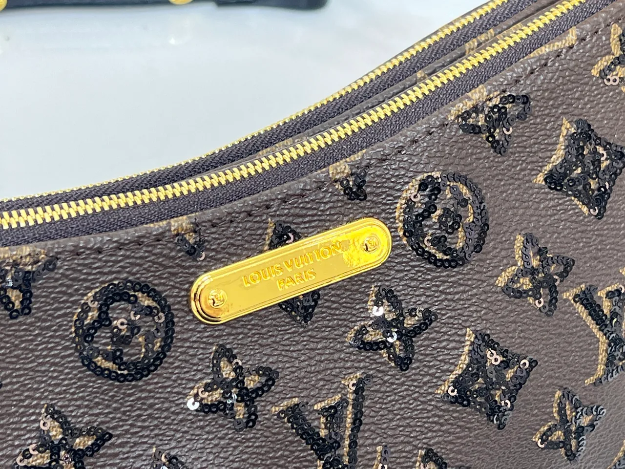 Louis Vuitton Denim Shoulder Pouch in Black · view 6