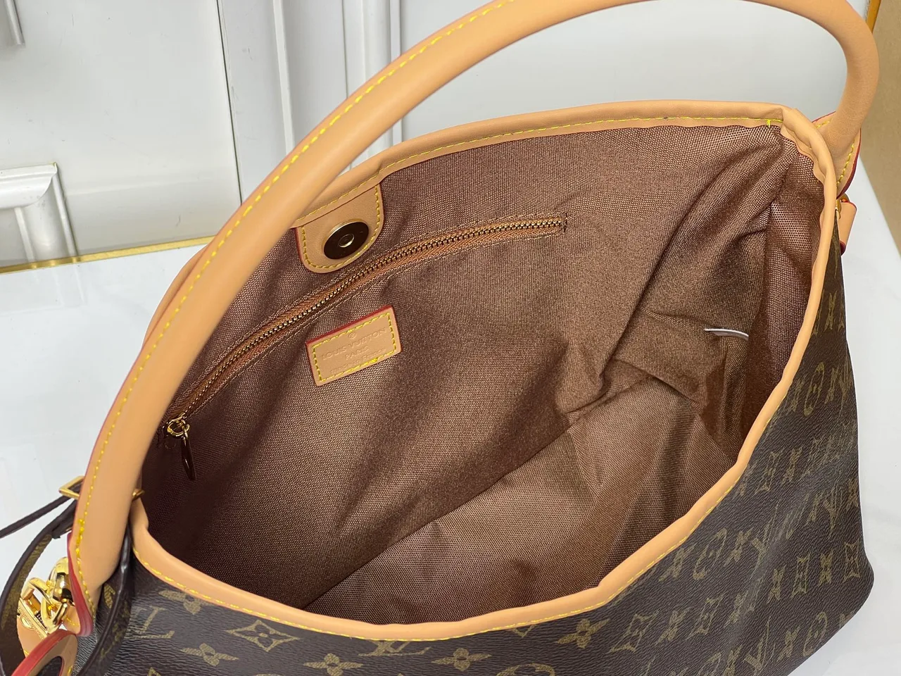 Louis Vuitton Canvas Monogram Graceful Hobo Bag in Brown · view 8
