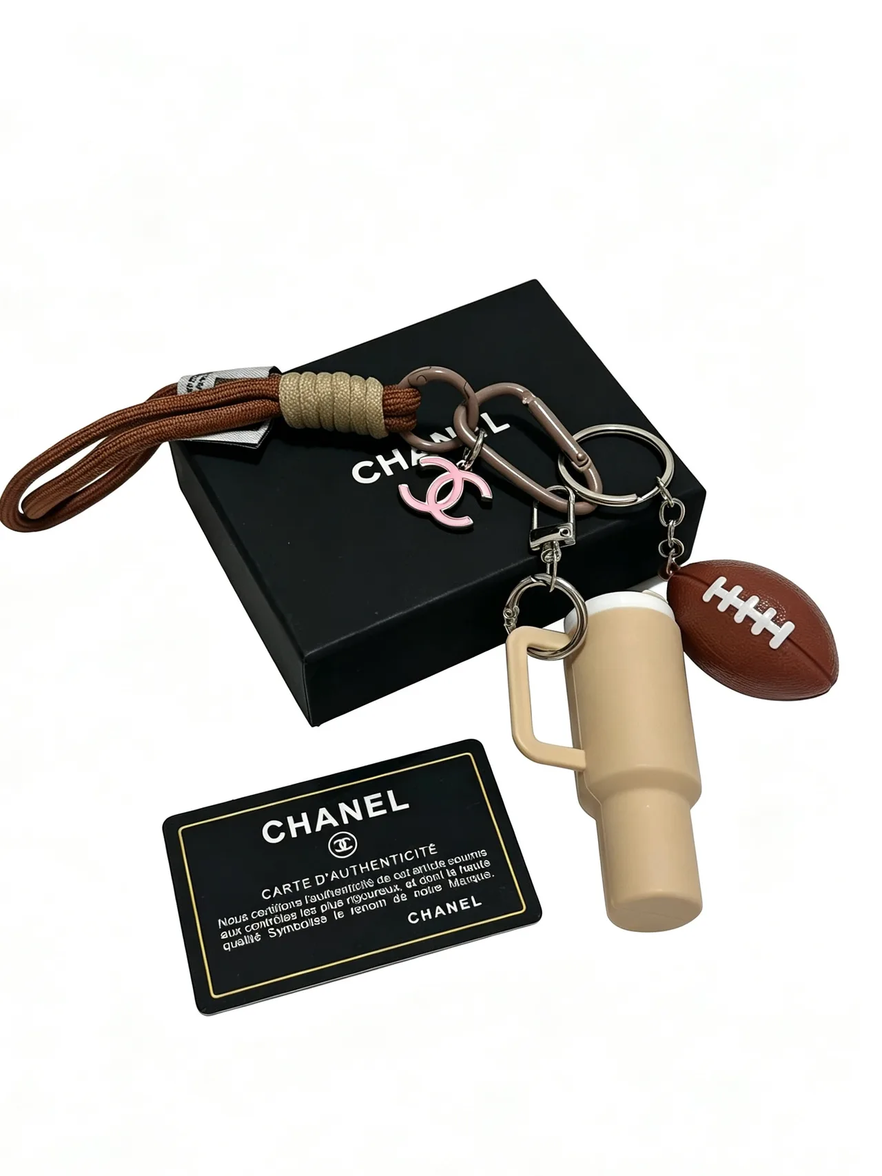 Chanel Woven Matte Accessory Bag Charm in Brown · view 5