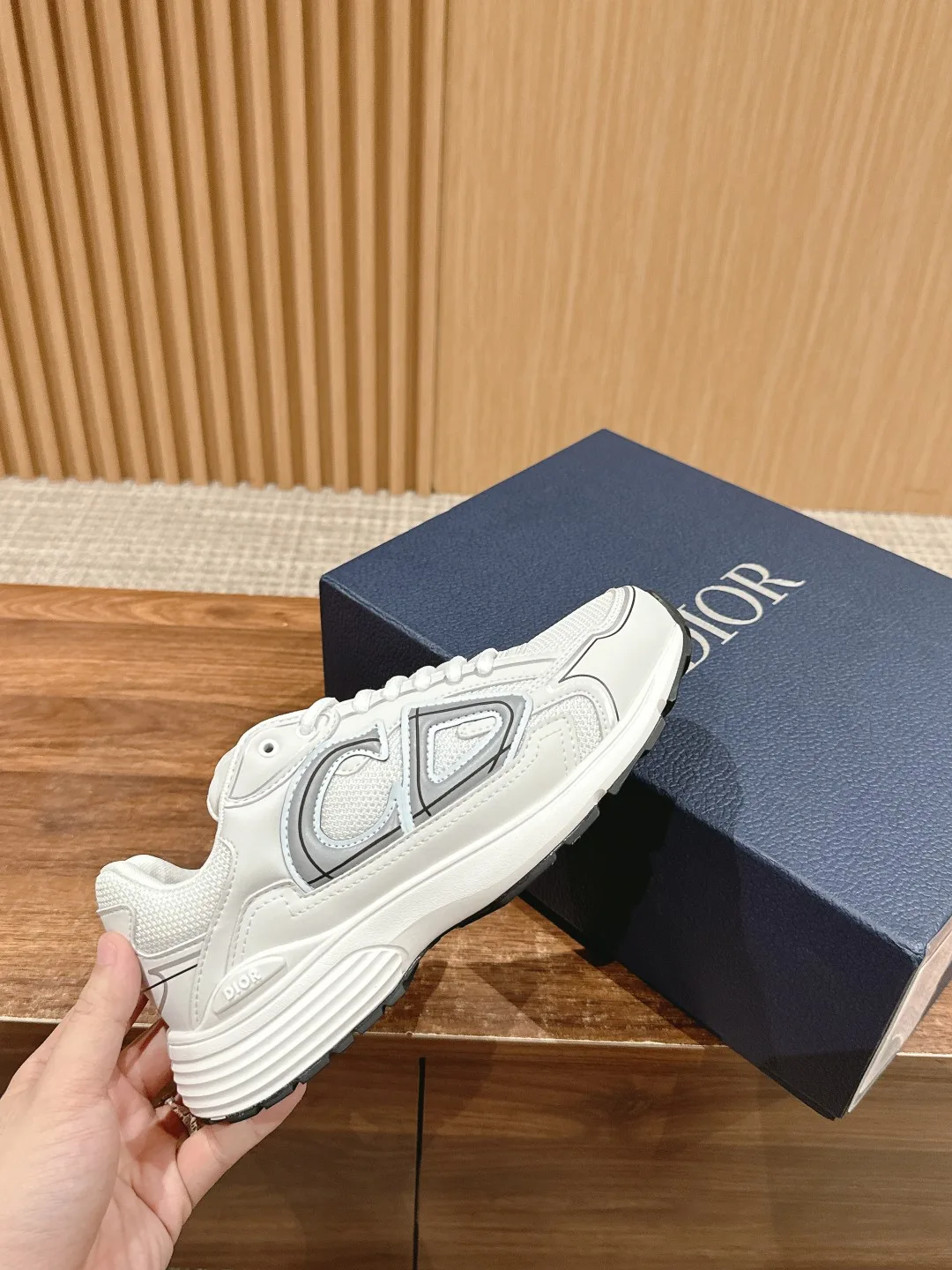 Dior Smooth Sneakers in White · view 6