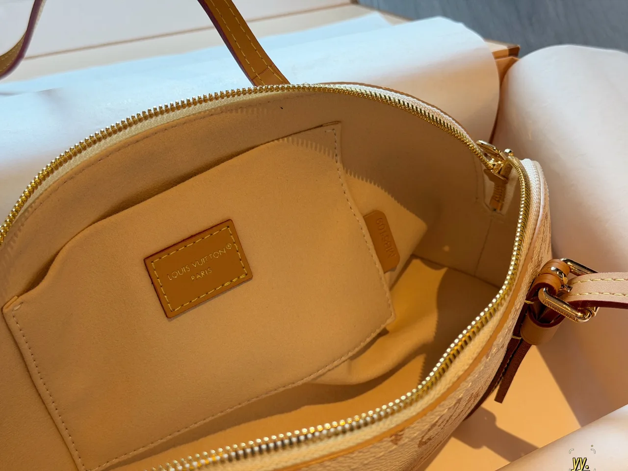 Louis Vuitton Monogram Top-Handle Bag in Beige · view 5