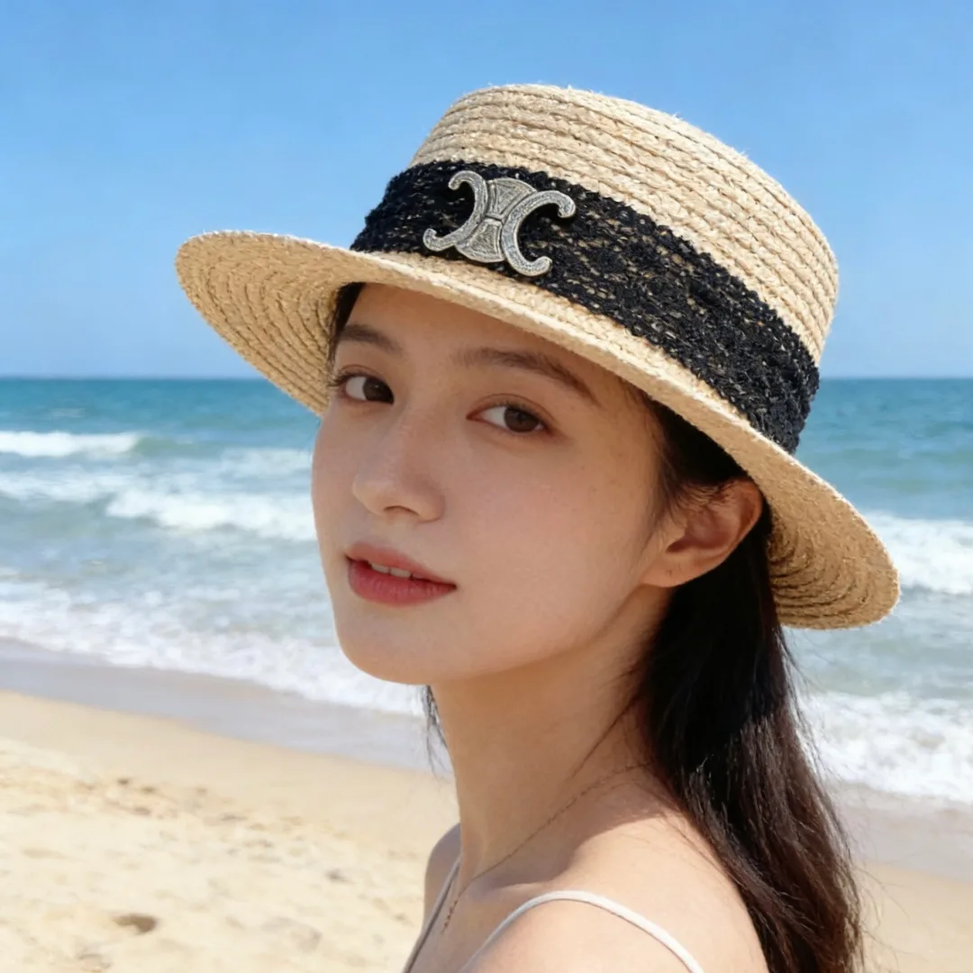 Celine Boater Hat in Beige · view 2