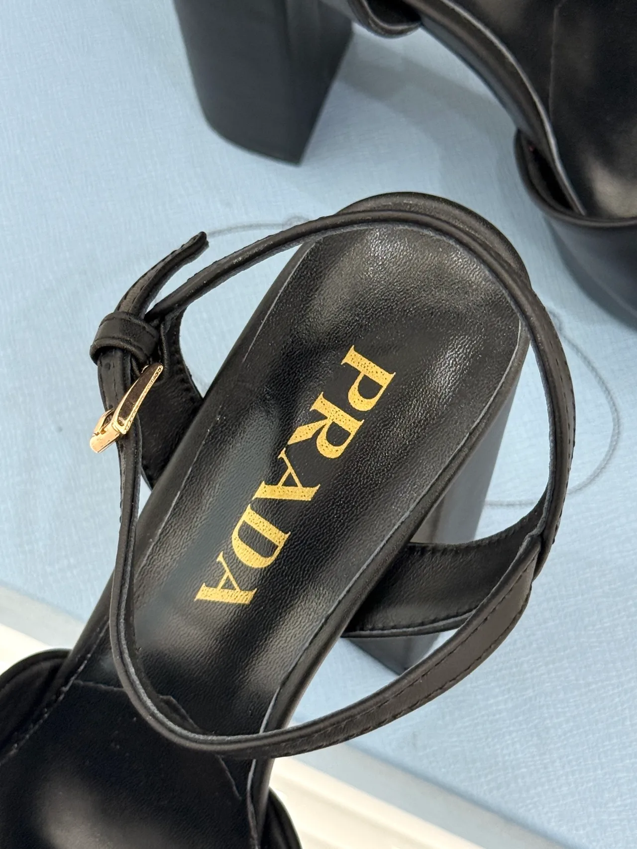 Prada Denim Sandals in Black · view 8