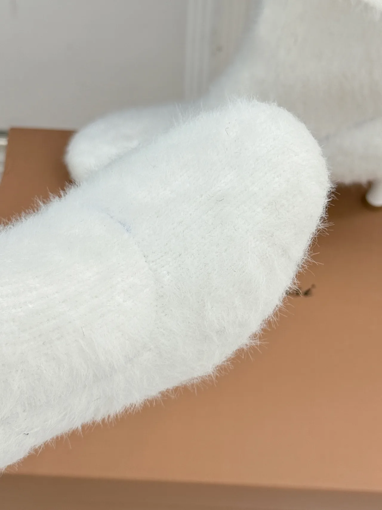 Gianvito Rossi Wool Ribbed Fuzzy Ankle Boots in White · view 8