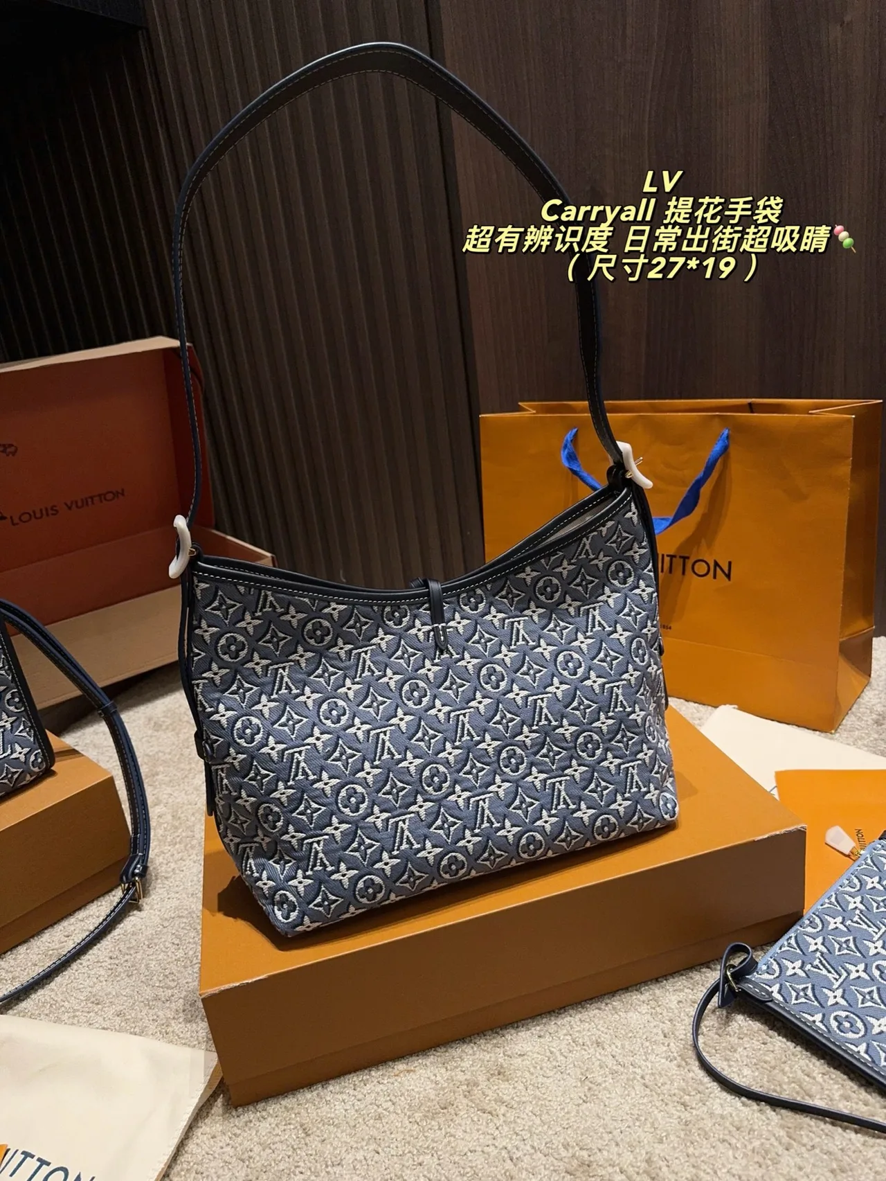 Louis Vuitton Monogram Hobo Bag in Blue · view 4