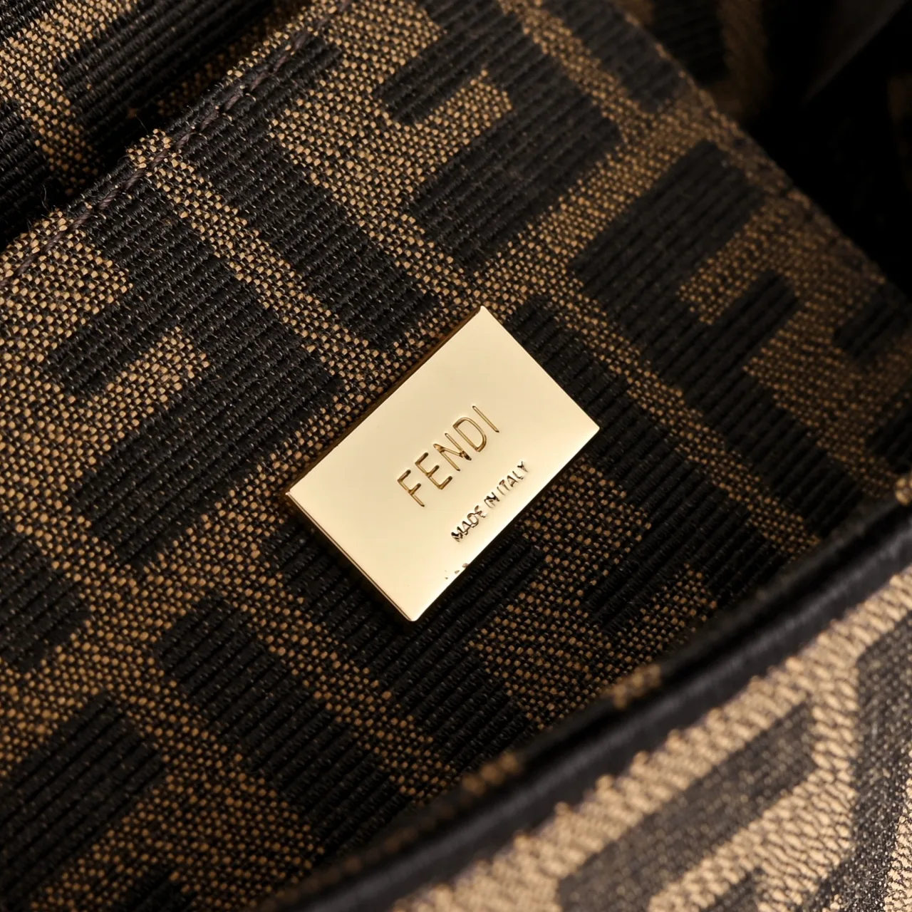 Fendi Baguette FF-Monogram Chain-Strap Flap Bag in Brown · view 8