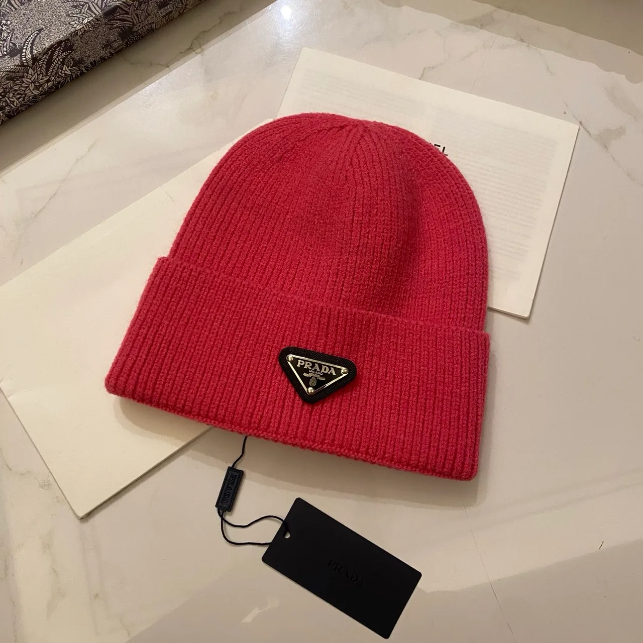 Prada Beanie in Yellow & Pink & Blue & Red & Burgundy & Orange & Grey & Beige & Brown & Black & White · view 2