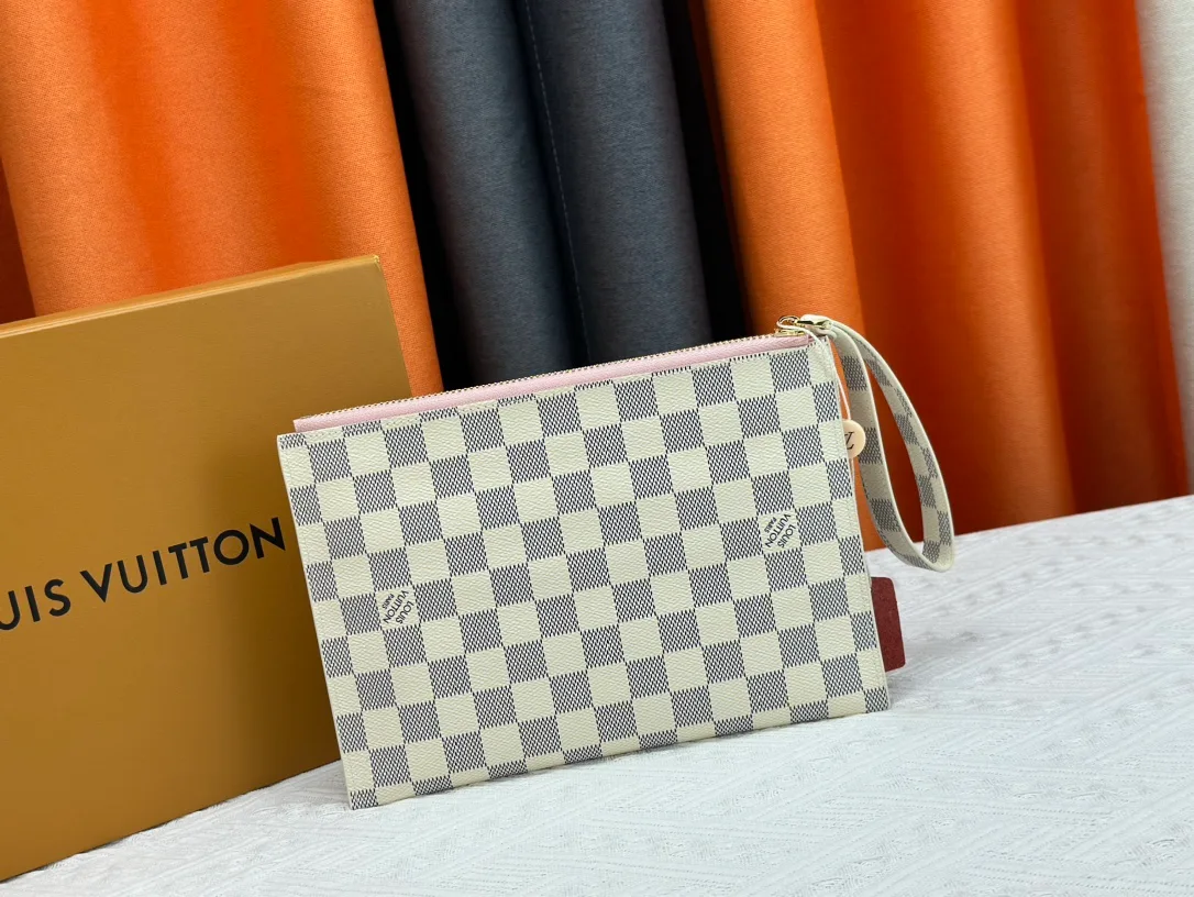 Louis Vuitton Calfskin Wristlet Pouch in White · view 3