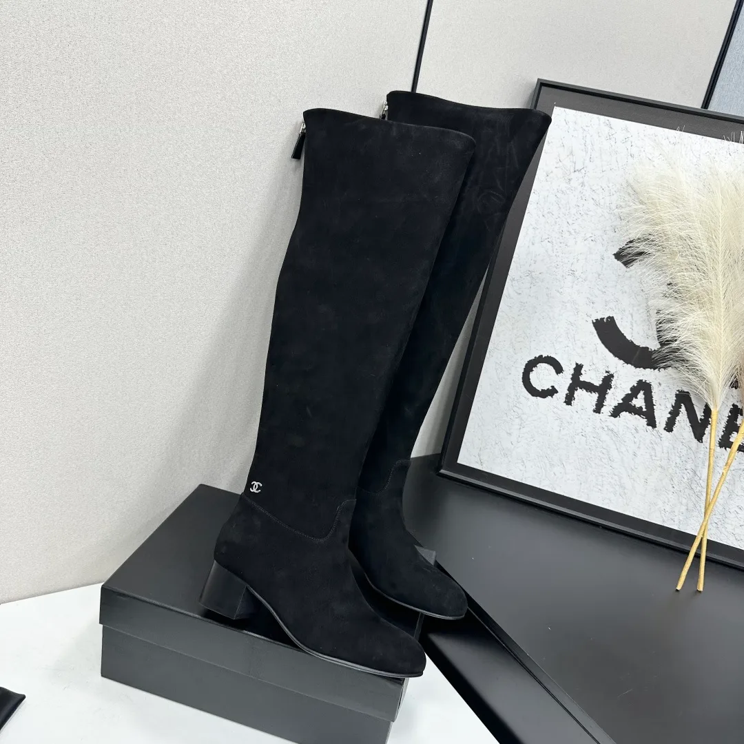 Chanel Cowhide Ankle Boots in Black · view 2
