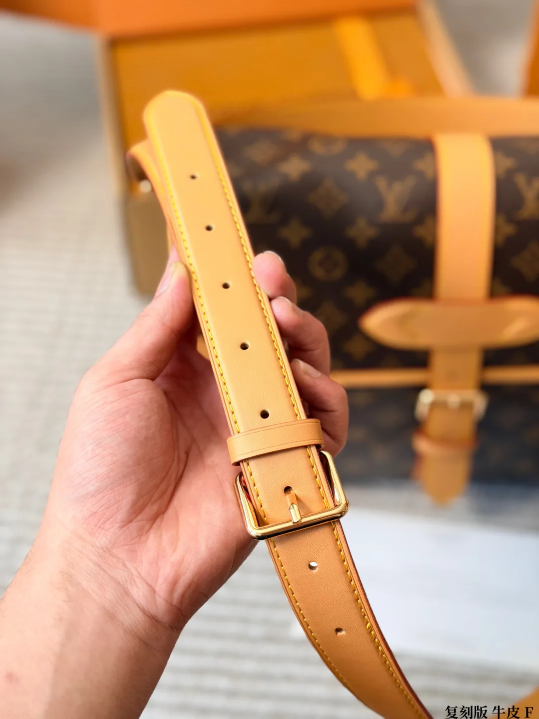 Louis Vuitton Cowhide Canvas Crossbody Bag in Brown · view 8