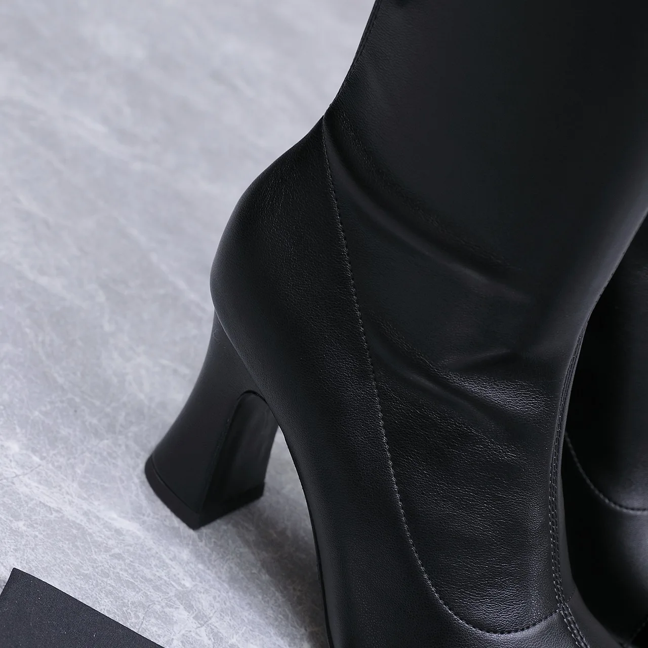 Chanel Cowhide Boots in Black · view 8