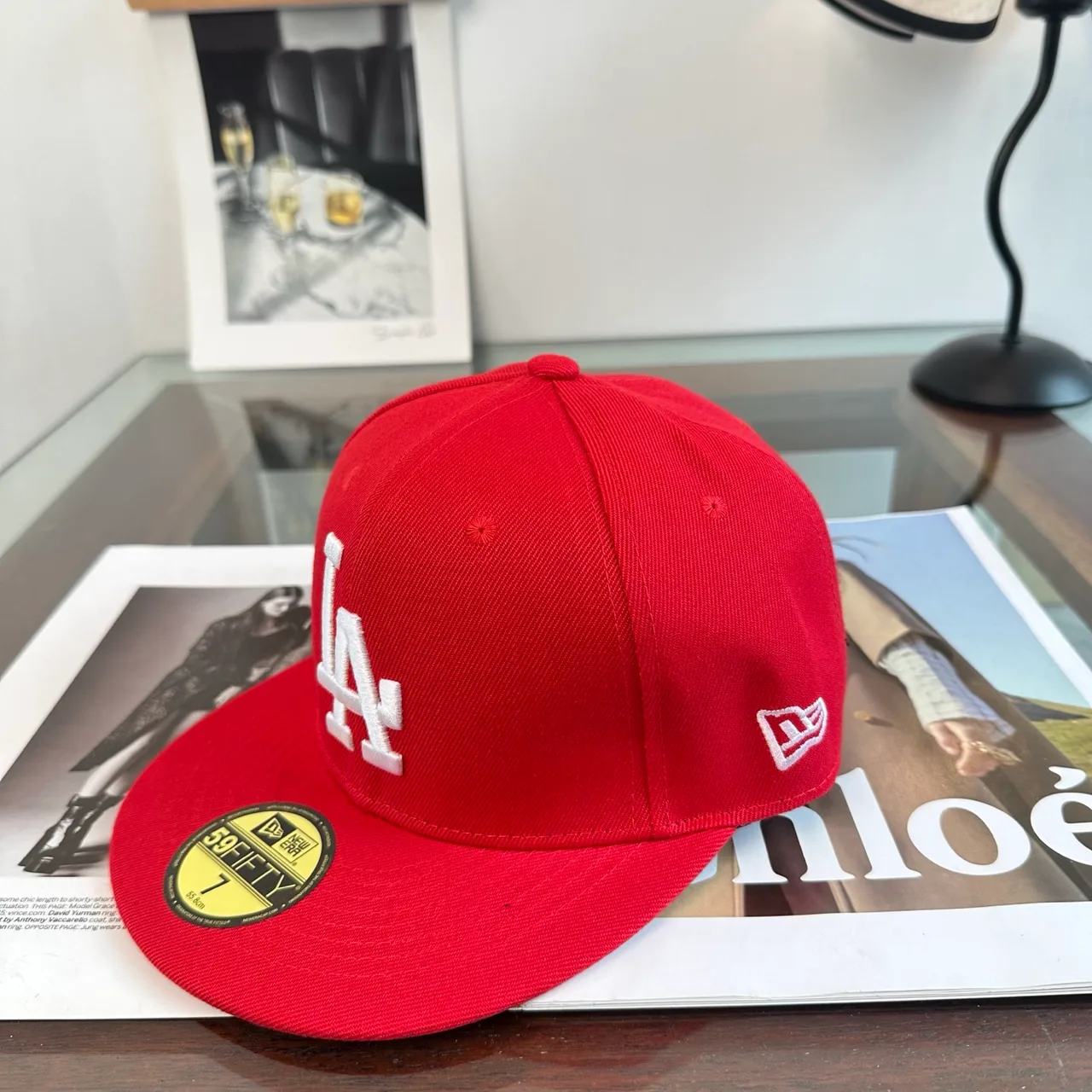 New Era LA fitted graphic cap in Blue & Yellow & Red & Black & White · view 4