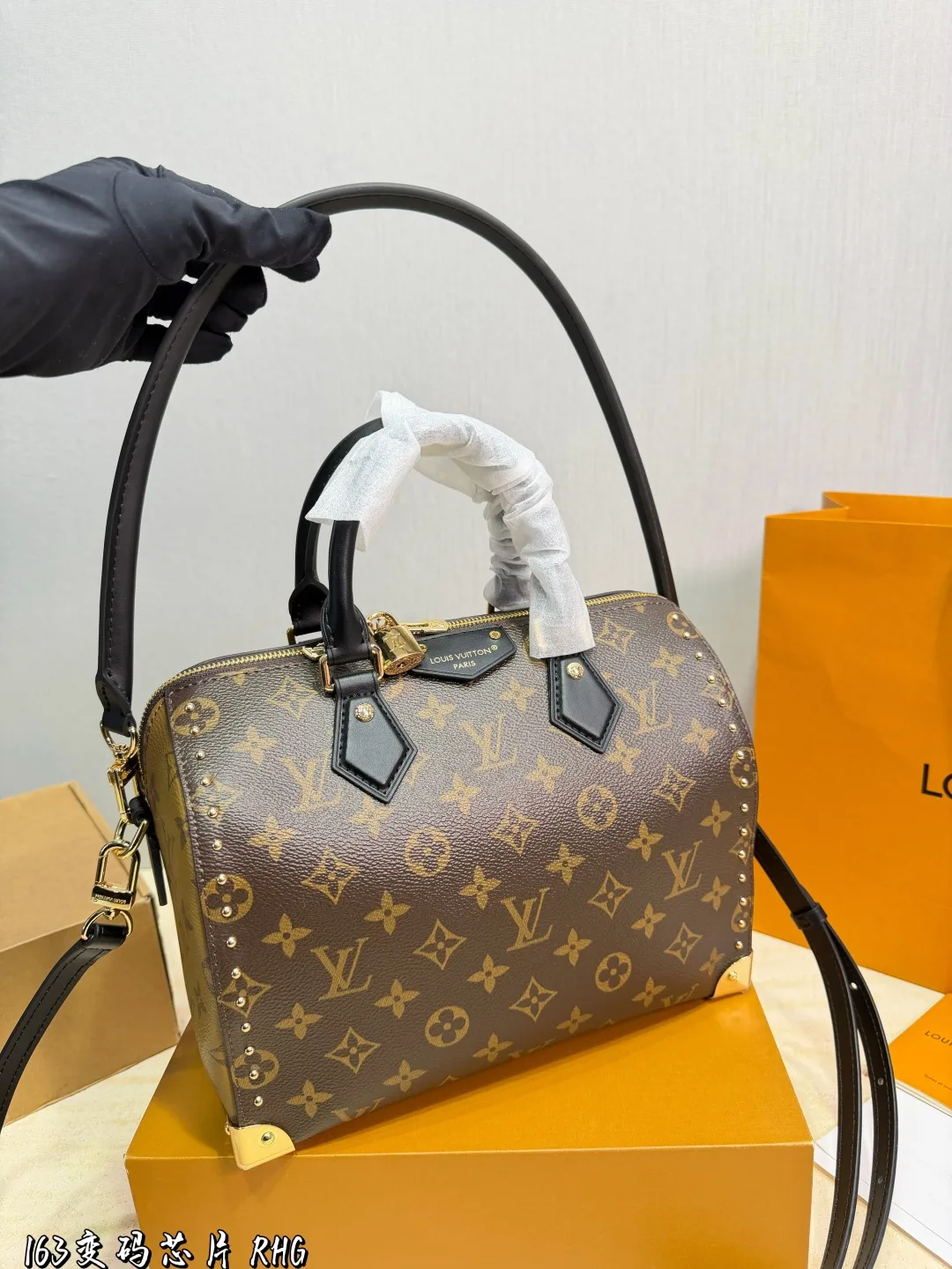 Louis Vuitton Cowhide Canvas Top-Handle Bag in Brown · view 5