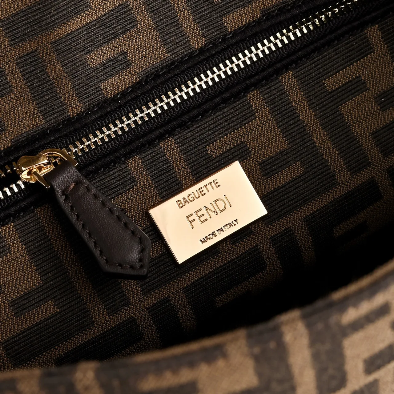 Fendi FF Monogram Baguette Bag in Brown · view 8