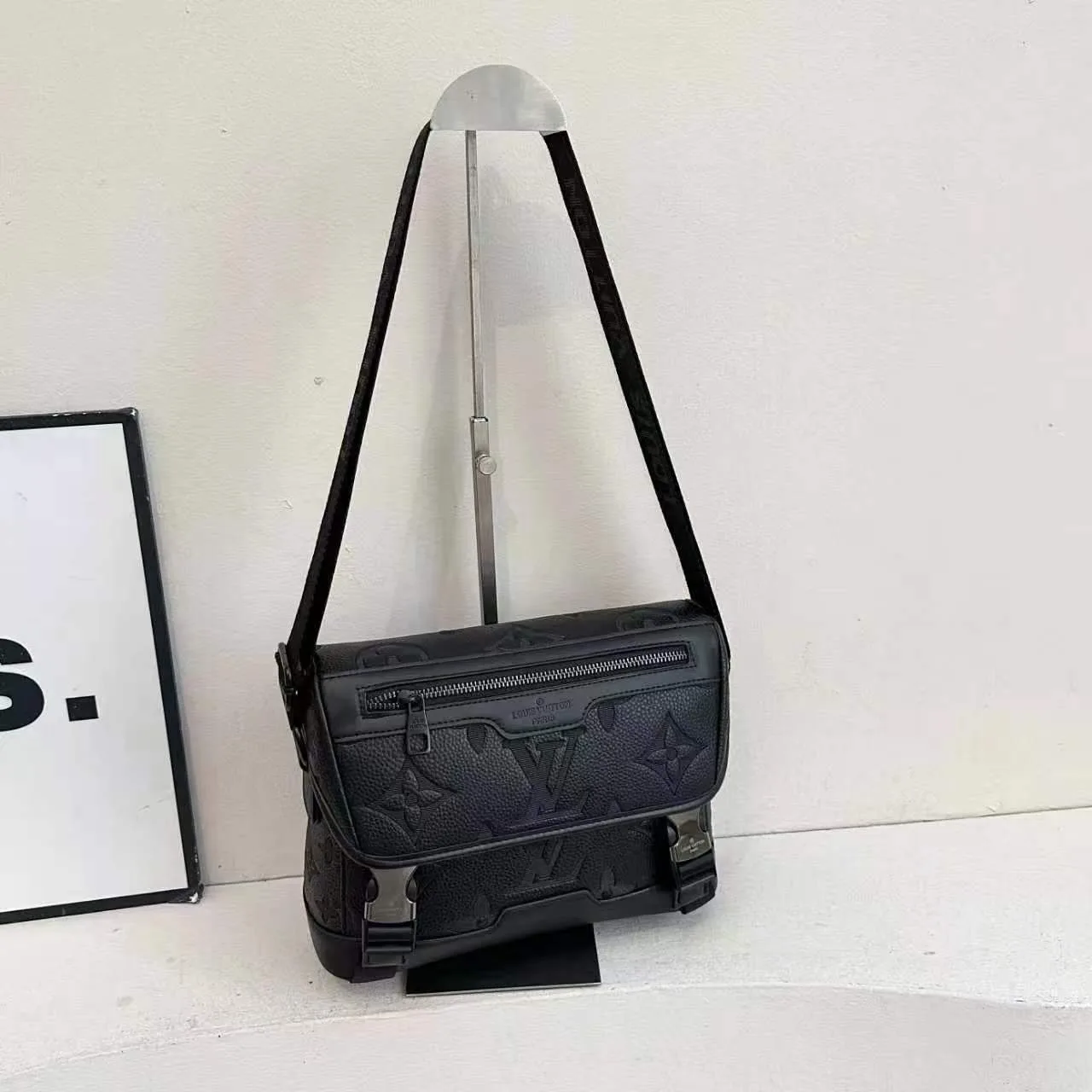 Louis Vuitton Monogram Messenger Bag in Black & Brown · view 3