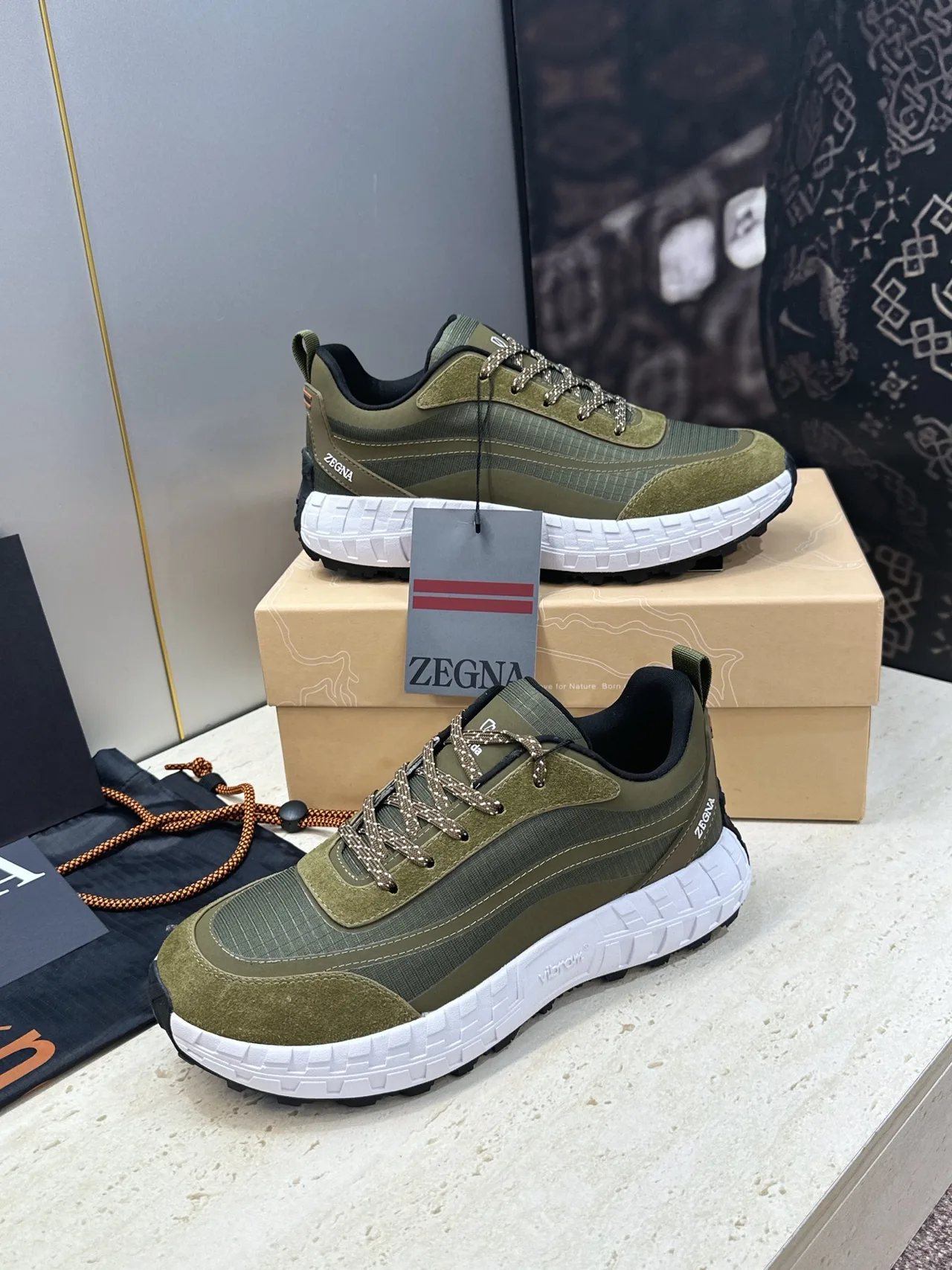 Zegna Sneakers in Green · view 4