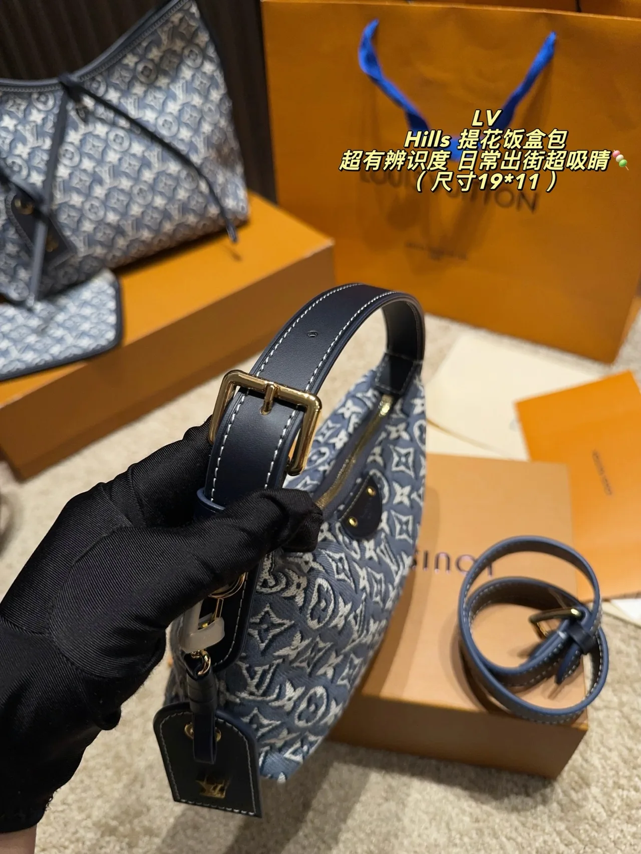 Louis Vuitton Monogram Hills Shoulder Bag in Blue · view 6