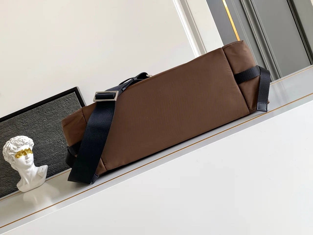 Prada Nylon Smooth Hobo Bag in Brown · view 4