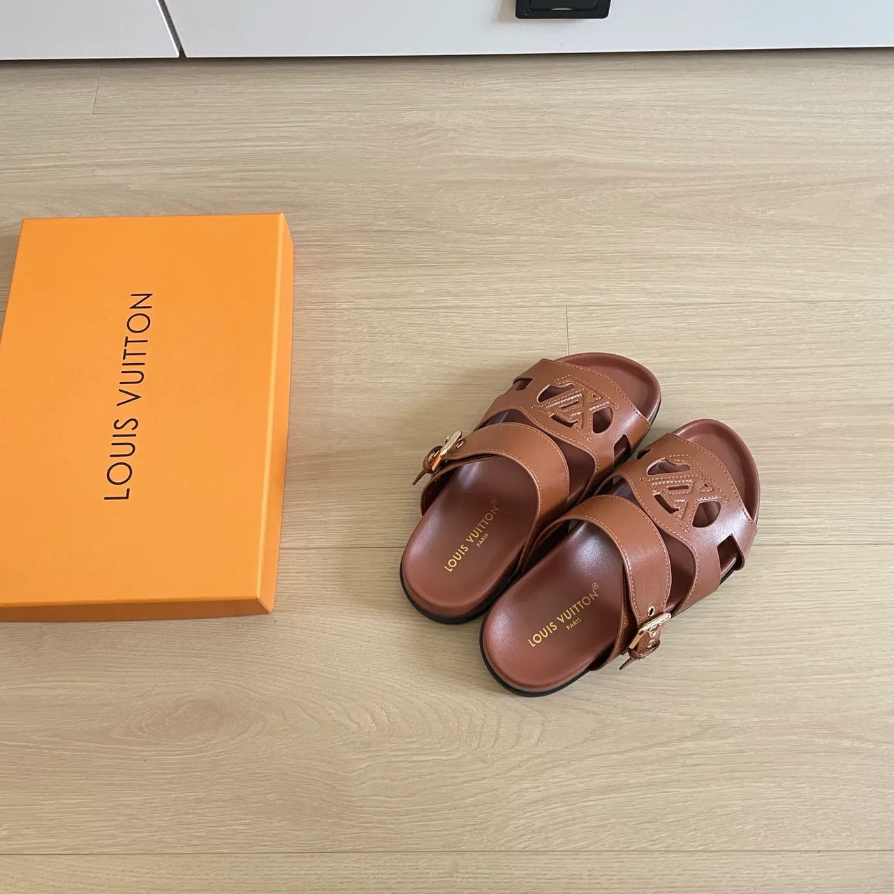 Louis Vuitton Leather Sandals in Brown · view 5