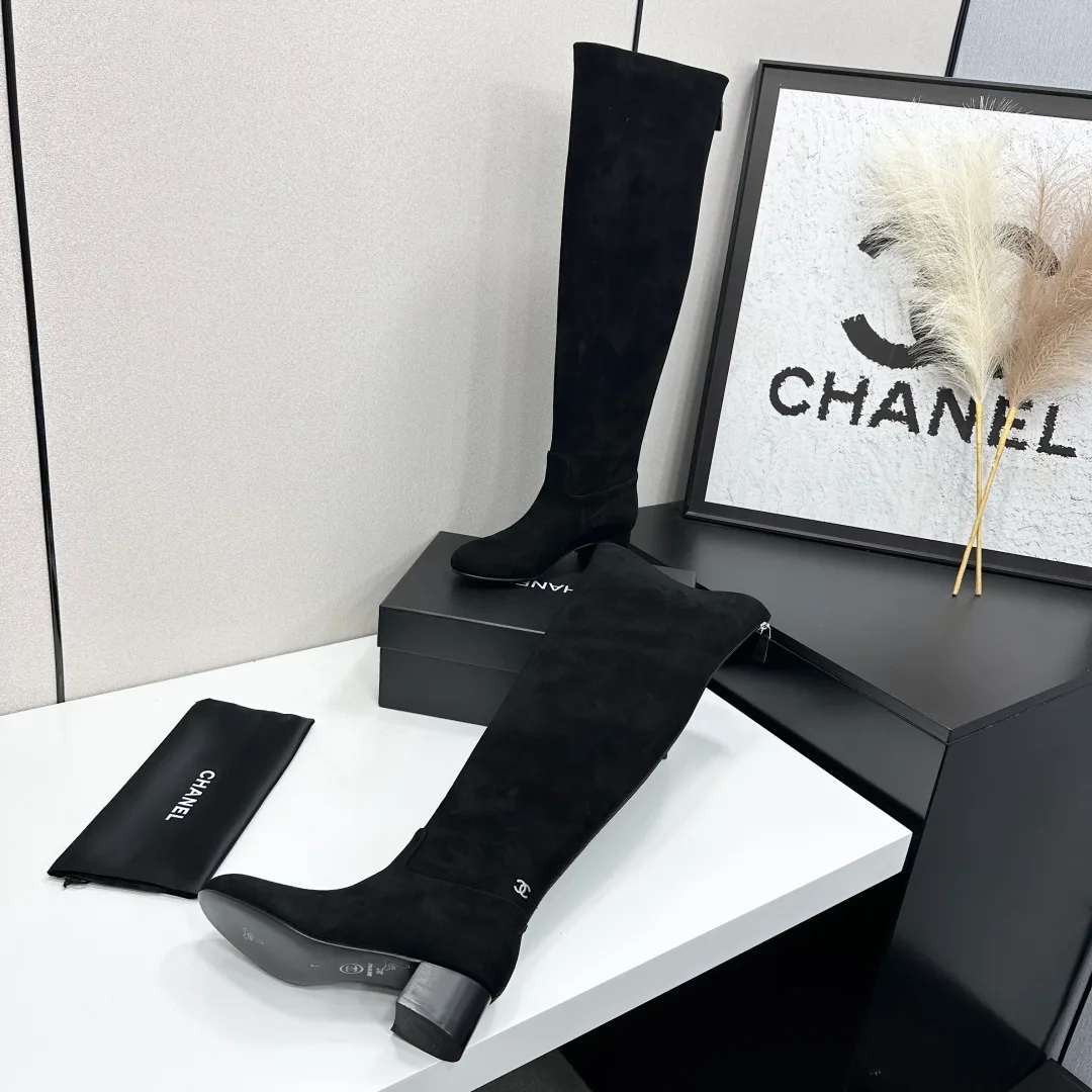 Chanel Cowhide Ankle Boots in Black · view 4