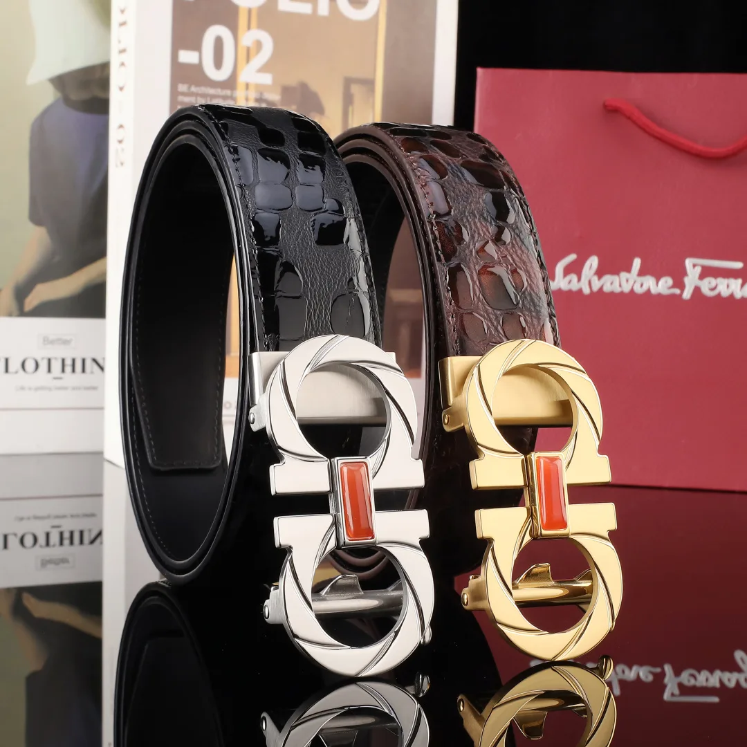 Ferragamo Belt in Black & Brown · view 8