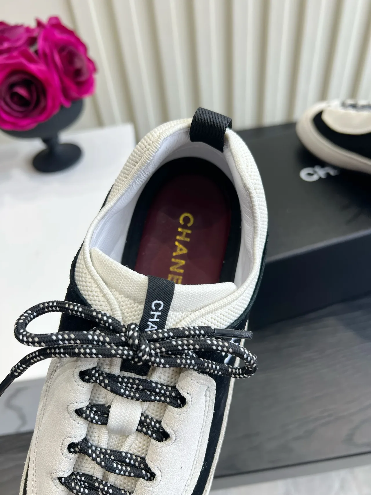 Chanel Cowhide Sneakers in White · view 8