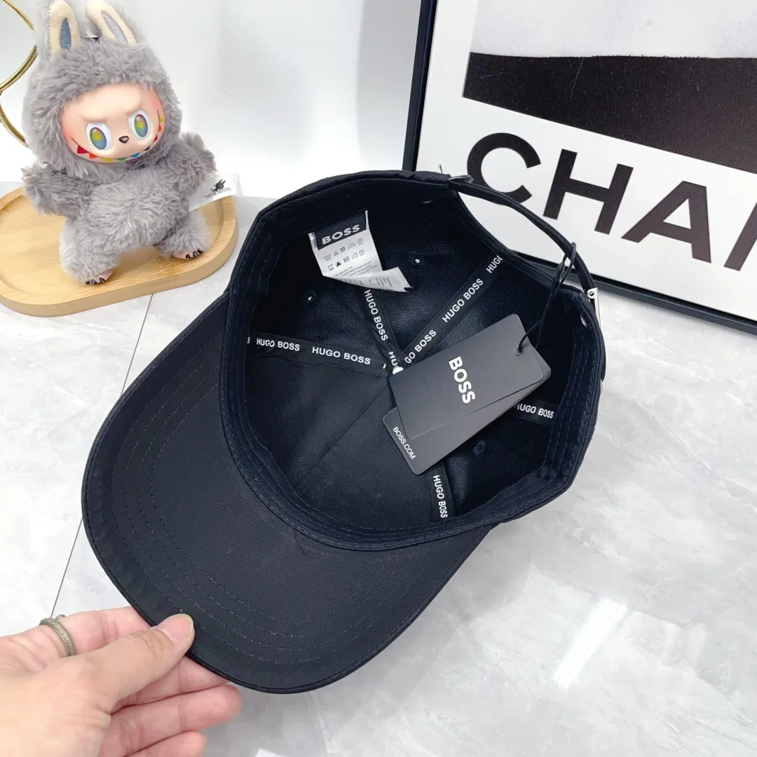 Boss Embroidered Baseball Cap in Black · view 8