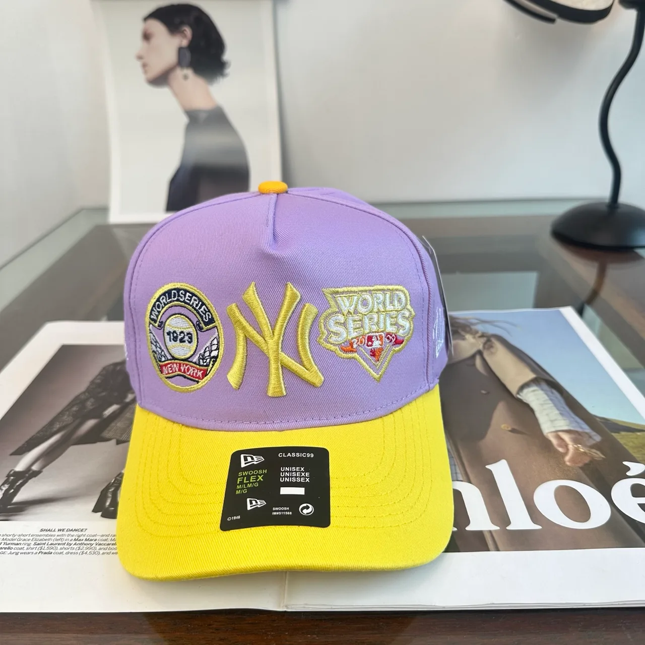 New Era Embroidered Baseball Cap in Purple · view 1