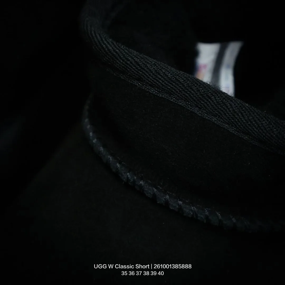 UGG Wool Ribbed Suede-Look Ankle Boots in Black · view 8