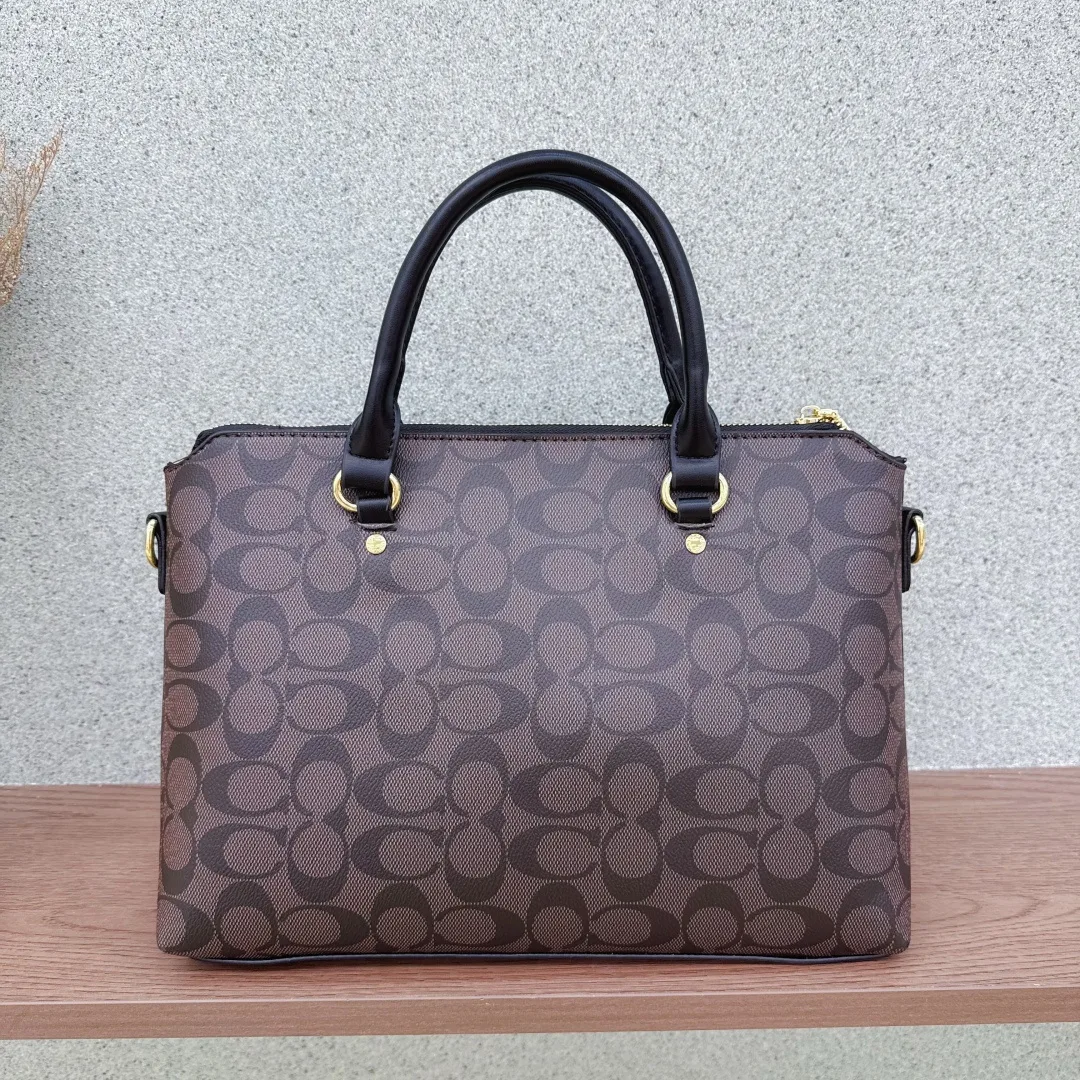 Coach Top-handle satchel in Blue & Beige & Grey & Brown · view 6