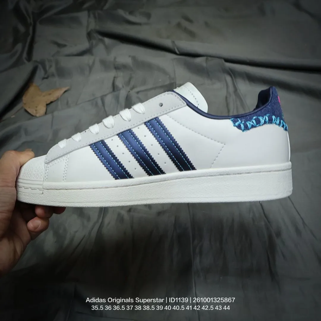 Adidas Striped Low-Top Sneakers in White · view 4