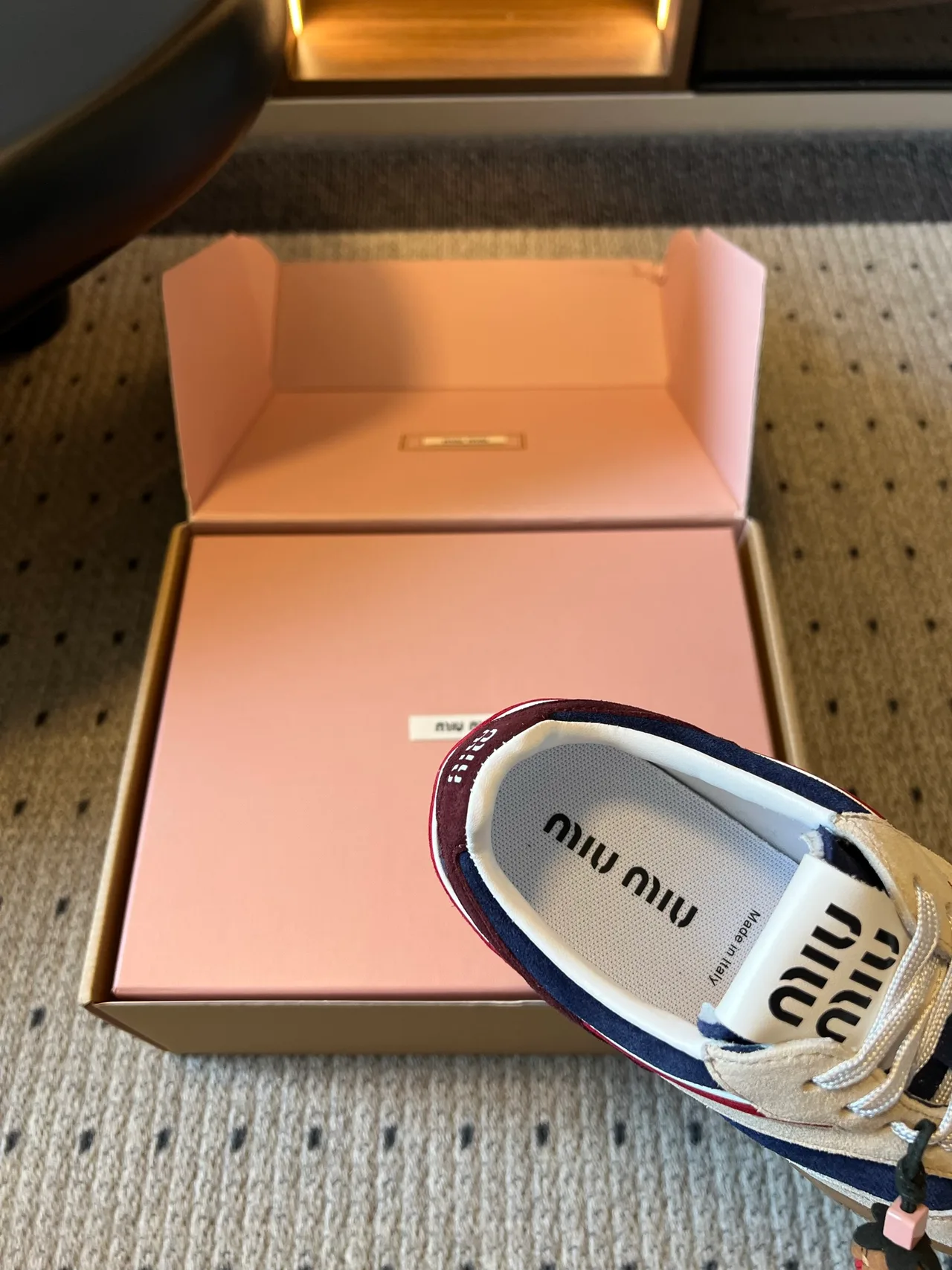 Miu Miu Round-Toe Sneakers in Blue · view 8