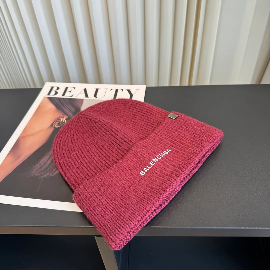 Balenciaga Beanie in Burgundy · view 1